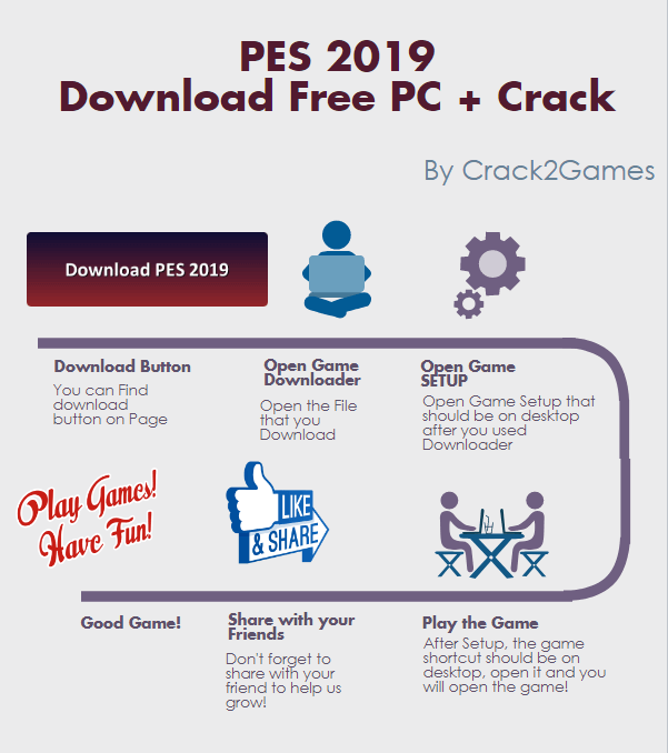 PES 2019 Download Free PC Crack Crack2Games